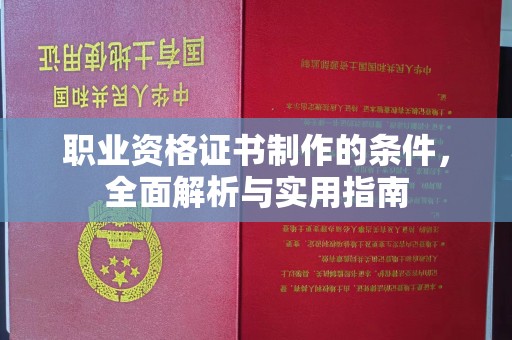 梅里斯职业资格证书制作的条件，全面解析与实用指南