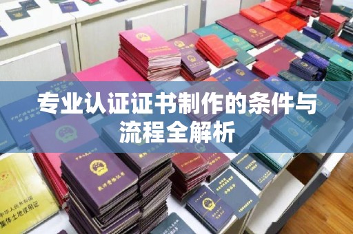 梅里斯专业认证证书制作的条件与流程全解析